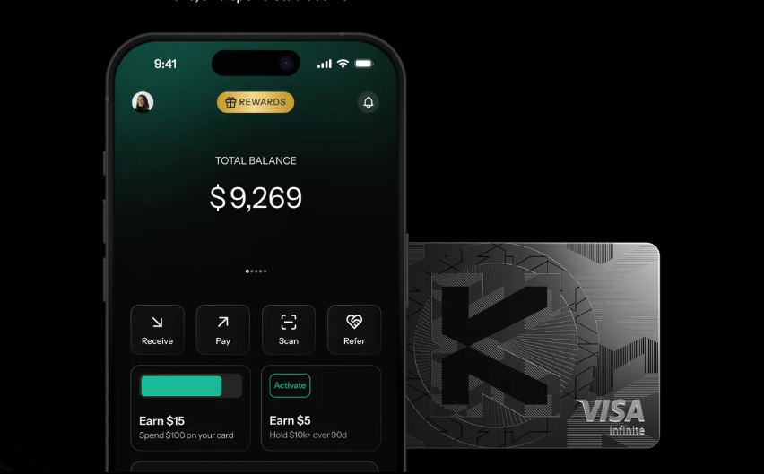 App Kast e cartão K Visa Infinite